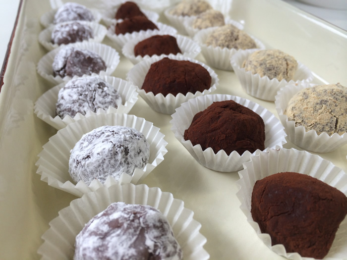 お豆腐チョコレートトリュフの完成